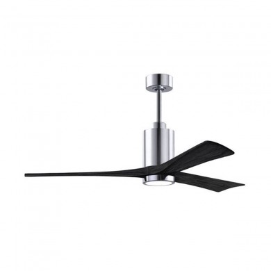 Ventilateur Plafond Patricia-3 152cm Chromé Poli Noir