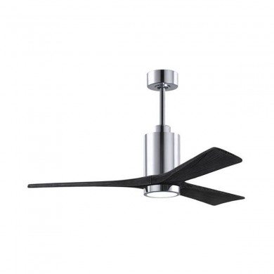 Ventilateur Plafond Patricia-3 132cm Chromé Poli Noir