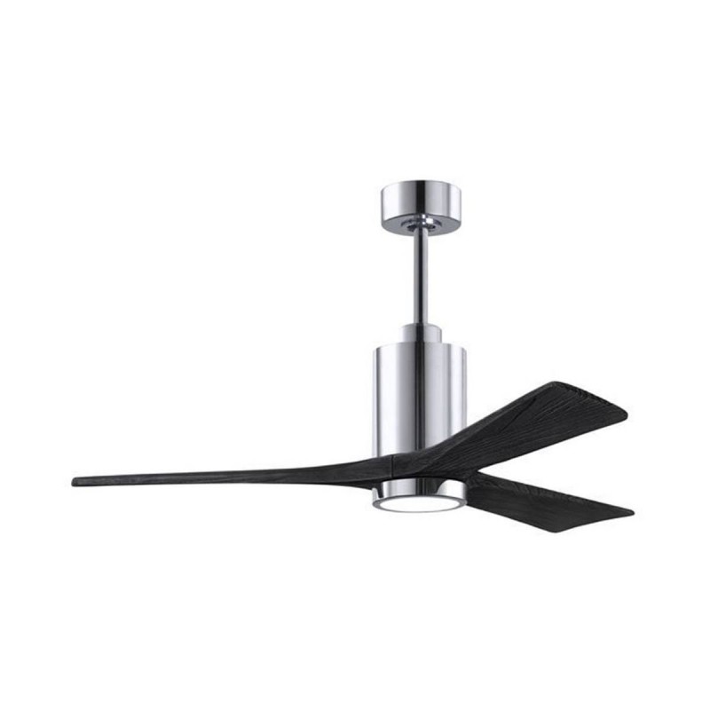 Ventilateur Plafond Patricia-3 132cm Chromé Poli Noir