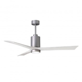 Ventilateur Plafond Patricia-3 152cm Nickel Blanc