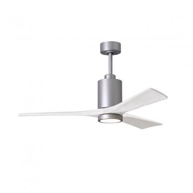 Ventilateur Plafond Patricia-3 132cm Nickel Blanc