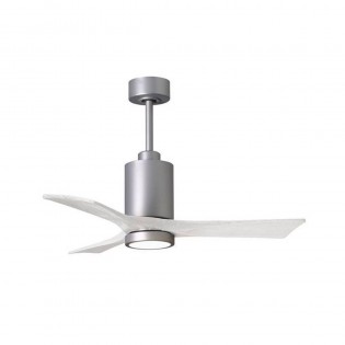 Ventilateur Plafond Patricia-3 106cm Nickel Blanc