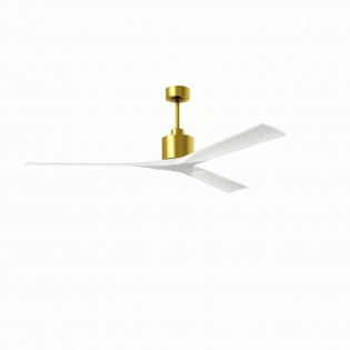 Ventilateur Plafond Nan XL 183cm Laiton Blanc