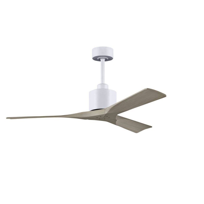 Ventilateur Plafond Nan 132cm Blanc Frêne gris