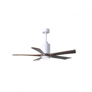 Ventilateur Plafond Patricia-5 132cm Blanc Noyer