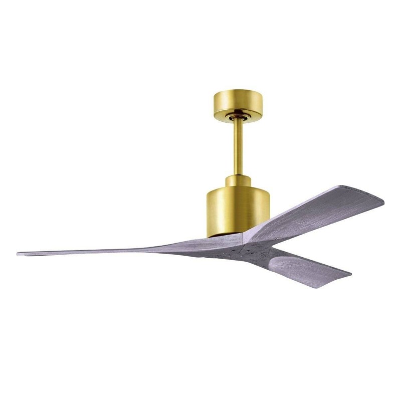 Ventilateur Plafond Nan 132cm Laiton Bois vieilli