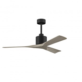 Ventilateur Plafond Nan 132cm Noir Frêne gris