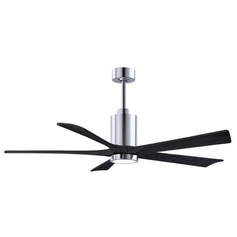 Ventilateur Plafond Patricia-5 152cm Chromé Poli Noir