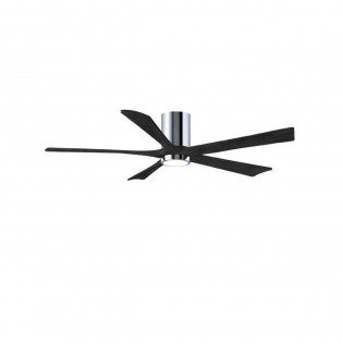 Ventilateur Plafond Irene-5HLK 152cm Chromé Poli Noir