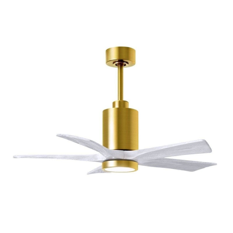 Ventilateur Plafond Patricia-5 107cm Laiton Blanc