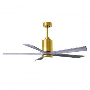 Ventilateur Plafond Patricia-5 152cm Laiton Bois vieilli