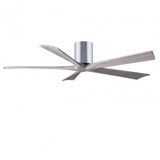 Ventilateur Plafond Irene-5H 152cm Chromé Poli Bois vieilli