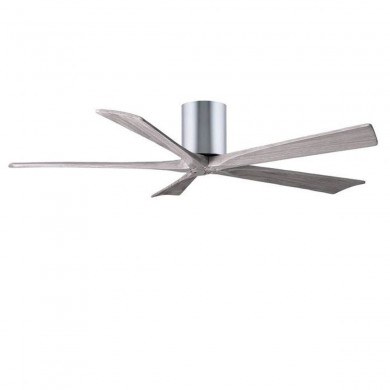 Ventilateur Plafond Irene-5H 132cm Chromé Poli Bois vieilli