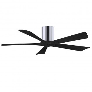 Ventilateur Plafond Irene-5H 132cm Chromé poli Noir