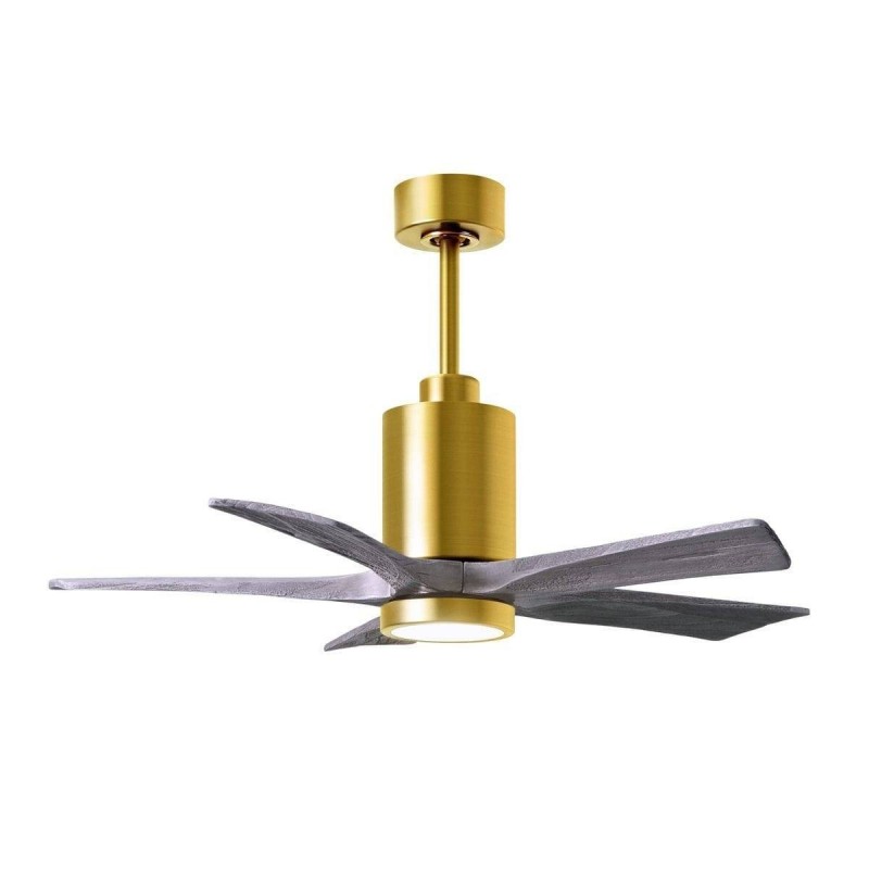 Ventilateur Plafond Patricia-5 107cm Laiton Bois vieilli