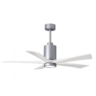 Ventilateur Plafond Patricia-5 132cm Nickel Blanc