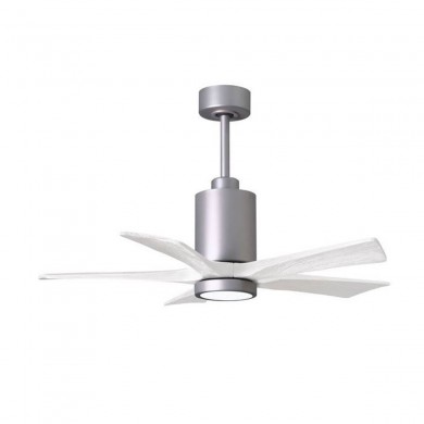 Ventilateur Plafond Patricia-5 106cm Nickel Blanc