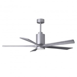 Ventilateur Plafond Patricia-5 152cm Nickel Bois Vieilli