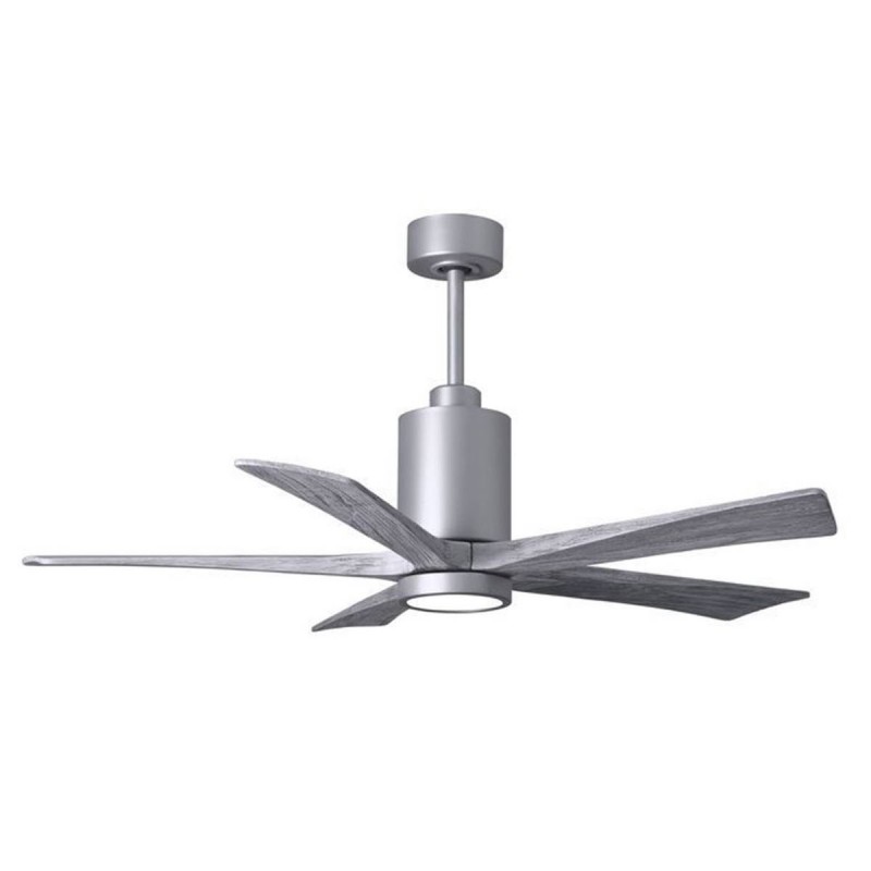 Ventilateur Plafond Patricia-5 132cm Nickel Bois Vieilli