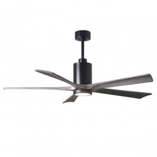 Ventilateur Plafond Patricia-5 152cm Noir Bois Vieilli