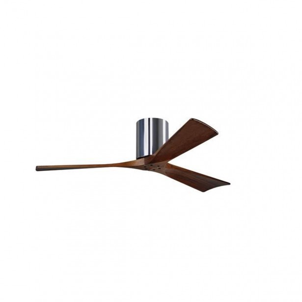 Ventilateur Plafond Irene-3H 132cm Chromé Poli Noyer