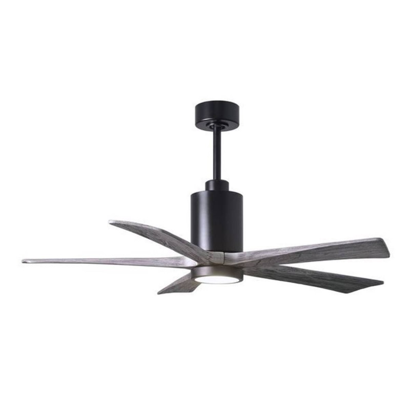 Ventilateur Plafond Patricia-5 132cm Noir Bois Vieilli