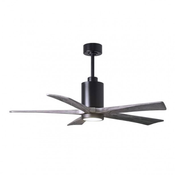 Ventilateur Plafond Patricia-5 132cm Noir Bois Vieilli