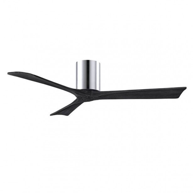 Ventilateur Plafond Irene-3H 132cm Chromé Poli Noir