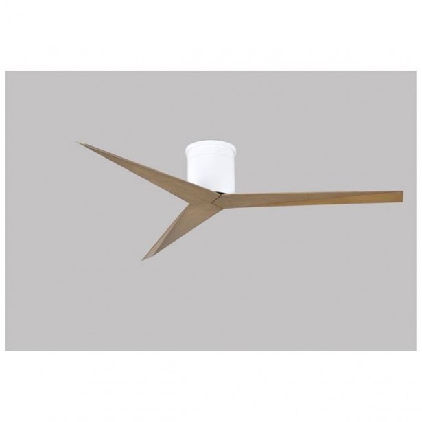 Ventilateur Plafond Eliza-H 142cm Blanc Brillant Frêne Gris