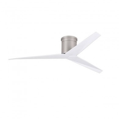 Ventilateur Plafond Eliza-H 142cm Nickel Blanc