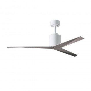 Ventilateur Plafond Eliza 142cm Blanc Brillant Bois vieilli