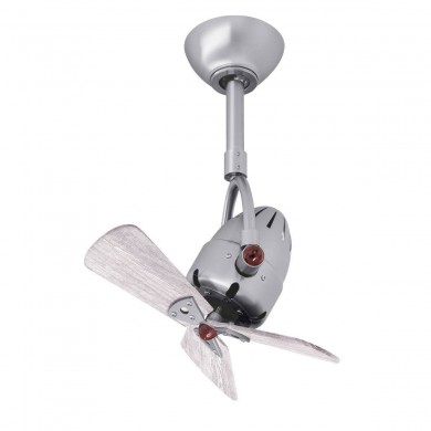 Ventilateur Plafond Diane 40cm Nickel Bois vieilli