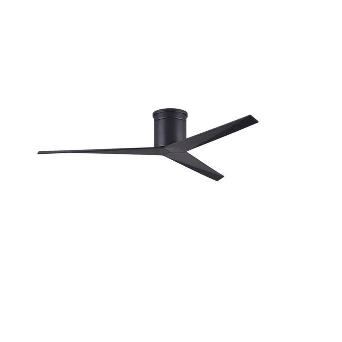 Ventilateur moderne à pâles noires, suspendu au centre, sans cache-roue visible. Parfait pour compléter un salon ou une chambre. Integrer comment choisir un ventilateur adapté à mes besoin.