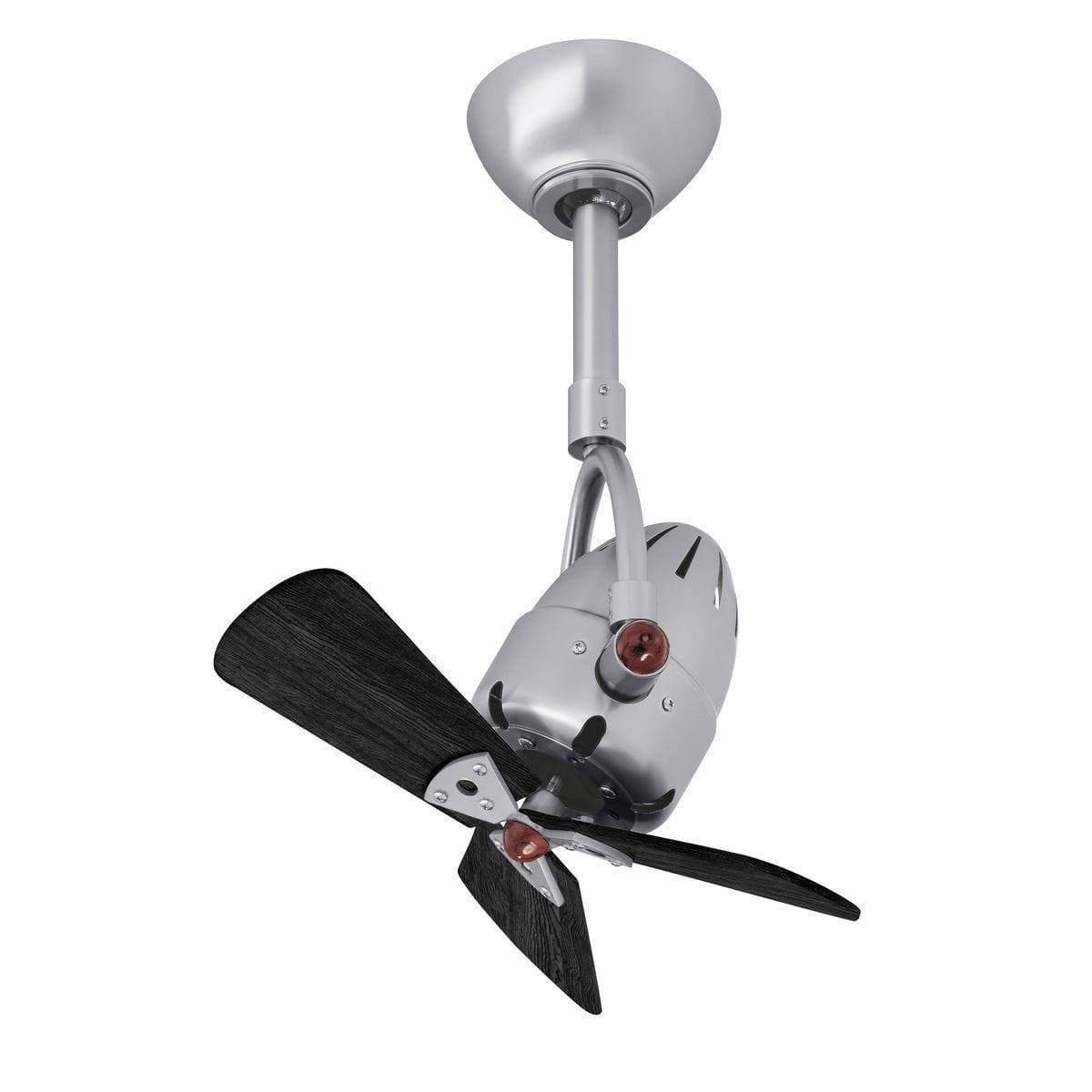 Ventilateur plafond moderne avec pale noire et support métallique, prêt à être fixé au plafond pour réduire le bruit d un ventilateur grâce à un entretien attentif.